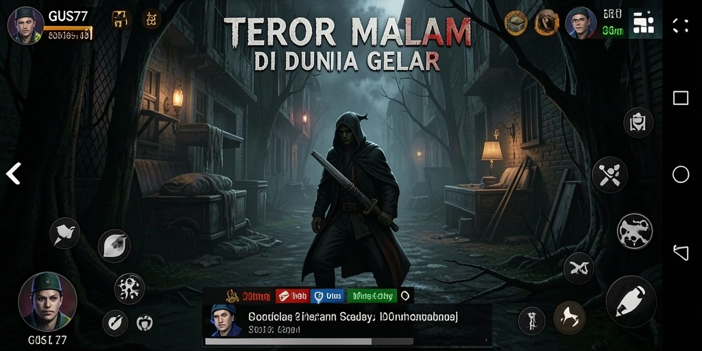 Screenshot GUS77 menampilkan suasana permainan horor yang mencekam.