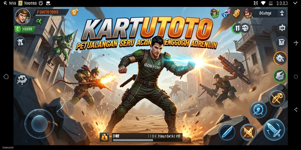 Tampilan aksi mendebarkan dalam gameplay KARTUTOTO yang intens.