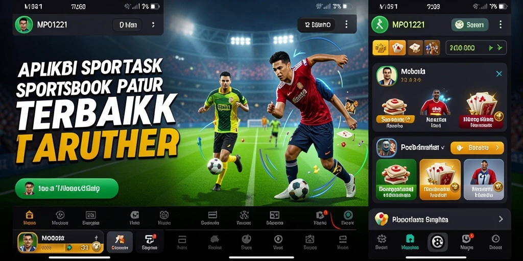 Tampilan interaktif dan menarik dari gameplay Sportsbook MPO1221.