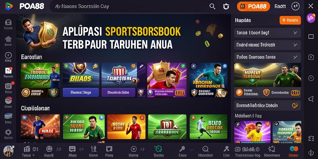 Screenshot POA88 menampilkan antarmuka taruhan yang menarik dan informatif.