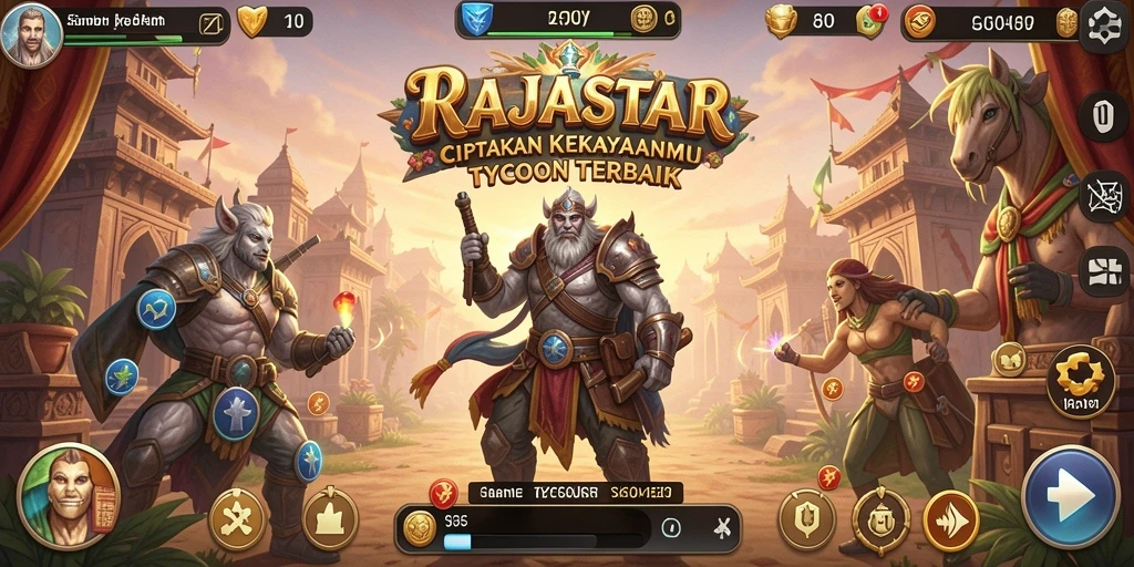 Tampilan gameplay RAJASTAR yang memikat dan interaktif di dunia Tycoon.